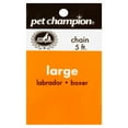 thumbnail image 3 of Pet Champion 5' Nylon & Steel Chain Dog Leash, Silver, M/L, 3 of 7