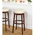 thumbnail image 2 of TMS Avenue 30" Round Indoor Swivel Bar Stool, Rich Brown/Cream Faux Leather, 2 of 6