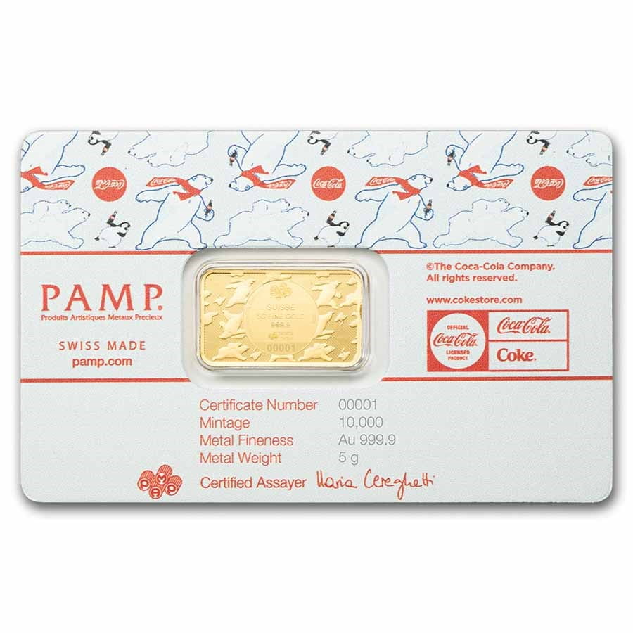 5 gram Gold Bar Polar Bear & Friends - Coca-Cola®