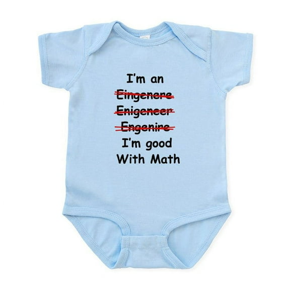 CafePress - Im Good With Math Body Suit - Baby Light Bodysuit, Size Newborn - 24 Months
