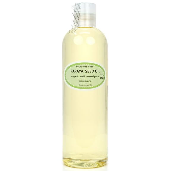 Dr. Adorable - 100% Pure Papaya Seed Oil Organic Cold Pressed Moisturizing Oil For Face Skin Hair - 12 oz