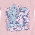 thumbnail image 3 of Lilo & Stitch - Angel & Stitch Katakana Girls' Fitted Short Sleeve Graphic T-Shirt, 3 of 5