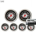 thumbnail image 2 of Aurora Instruments GAR1137ZEARABBE 6 Gauge Set with emblem -  SAE American Retro Rodder II, Red Classic Needles, Chrome Trim Rings ~ Style Kit Installed, 2 of 2