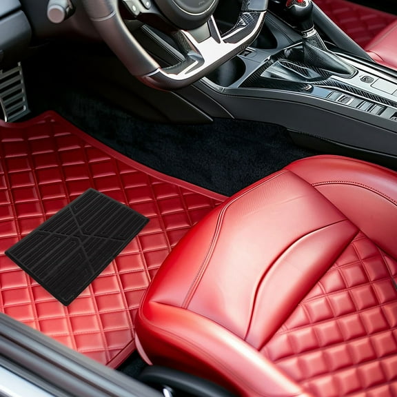 Hemoton 2 Pcs Car Floor Mat Car Mat Pads Versatile Floor Mat 23.00X15.00X0.80CM Black