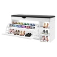 thumbnail image 6 of 39.37*11.81*20.08in Shoe Bench, Shoe Storage Bench with Seat, Shoe Bench for Entrance for Living Rooms, Bedrooms, Entrances, Hallways (Warm White Color), 6 of 11