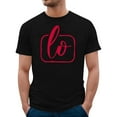 thumbnail image 2 of FASHOFT Valentines Couples Shirts Matching Couples Mens Long Sleeve Shirt Valentines Day Gifts for His and Her Black L, 2 of 5