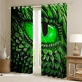 thumbnail image 2 of Green Dragon Eye 2 Panels 42"Wx84"L Curtains & Drapes,Antique 3D Dragon 30%-50% Blackout Curtains Gothic Curtains,Mythical Animal Curtains Artistic Fantasy Living Room Decor Aesthetic, 2 of 6