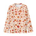 thumbnail image 5 of DISNIMO Thanksgiving Maple Pumpkin tshirt kids long sleeve shirts for boys size 3-4 shirts for girls crew neck sweatshirt kids long sleeve shirt for girls kids casual t-shirts for Boys, 5 of 7