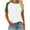 Green, variant on Fanxing Plus Size Work Out Tops For Women Pink Trendy Colorblock Graphic Tees Raglan Short Sleeve Tshirts