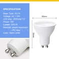 thumbnail image 6 of Ruiandsion GU10 LED Bulb, 5W(Equivalent 50W Halogen) 500LM Warm White 3000K for Track Lighting Accent Bulbs 110V,2-Pack, 6 of 8