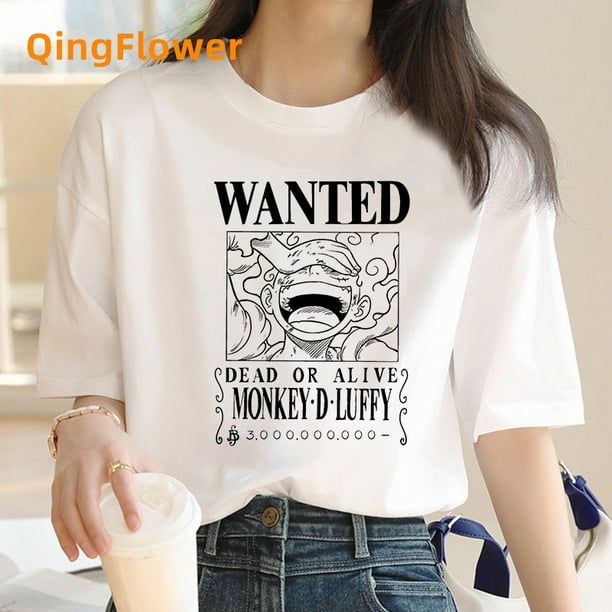 Luffy Gear 5 Verano Top Hombres Casual Divertido Japonés 2022 Camiseta Blanca Tees Y2k Streetwear
