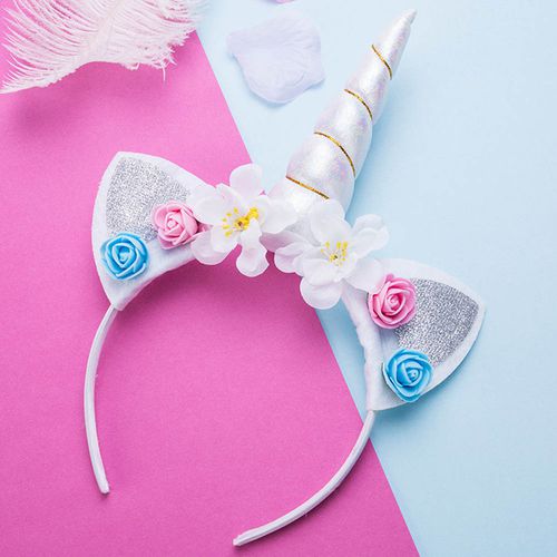 Sequin Unicorn Headband for Birthday Party Decoration or Halloween Cosplay Costume