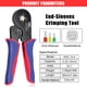 thumbnail image 3 of Kit de herramientas para engarzar férulas HKS, alicates para engarzar férulas cuadradas, 3 of 6