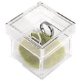 thumbnail image 2 of Koyal Wholesale Clear Acrylic 2 PC Wedding Ring Box with 2 Ring Slot, 3" x 3" x 3", 2 of 5