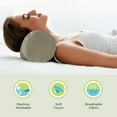 thumbnail image 3 of Hemp Fabric 5x14" Neck Roll Pillowcase - Soft Washable Pillow Cover - Made in USA, Natural, 3 of 9