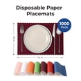 thumbnail image 2 of Fit Meal Prep 1000 Pack Disposable Paper Placemats, 14 x 10 Inch Burgundy with Decorative Wavy Scalloped Edge for Restaurant Catering Dining Table, Baby Kids Birthday Parties, 2 of 7