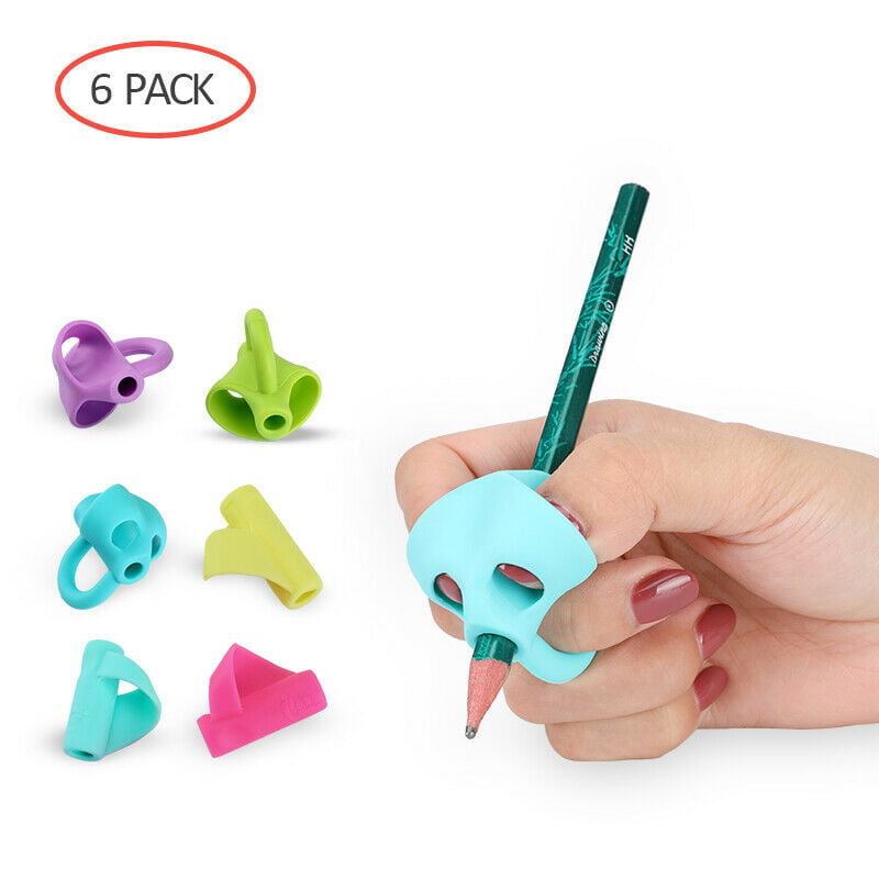 Fashion 2/3-finger Grip Silicone Kid Pen Pencil Holder Help Learn Writing Tool 