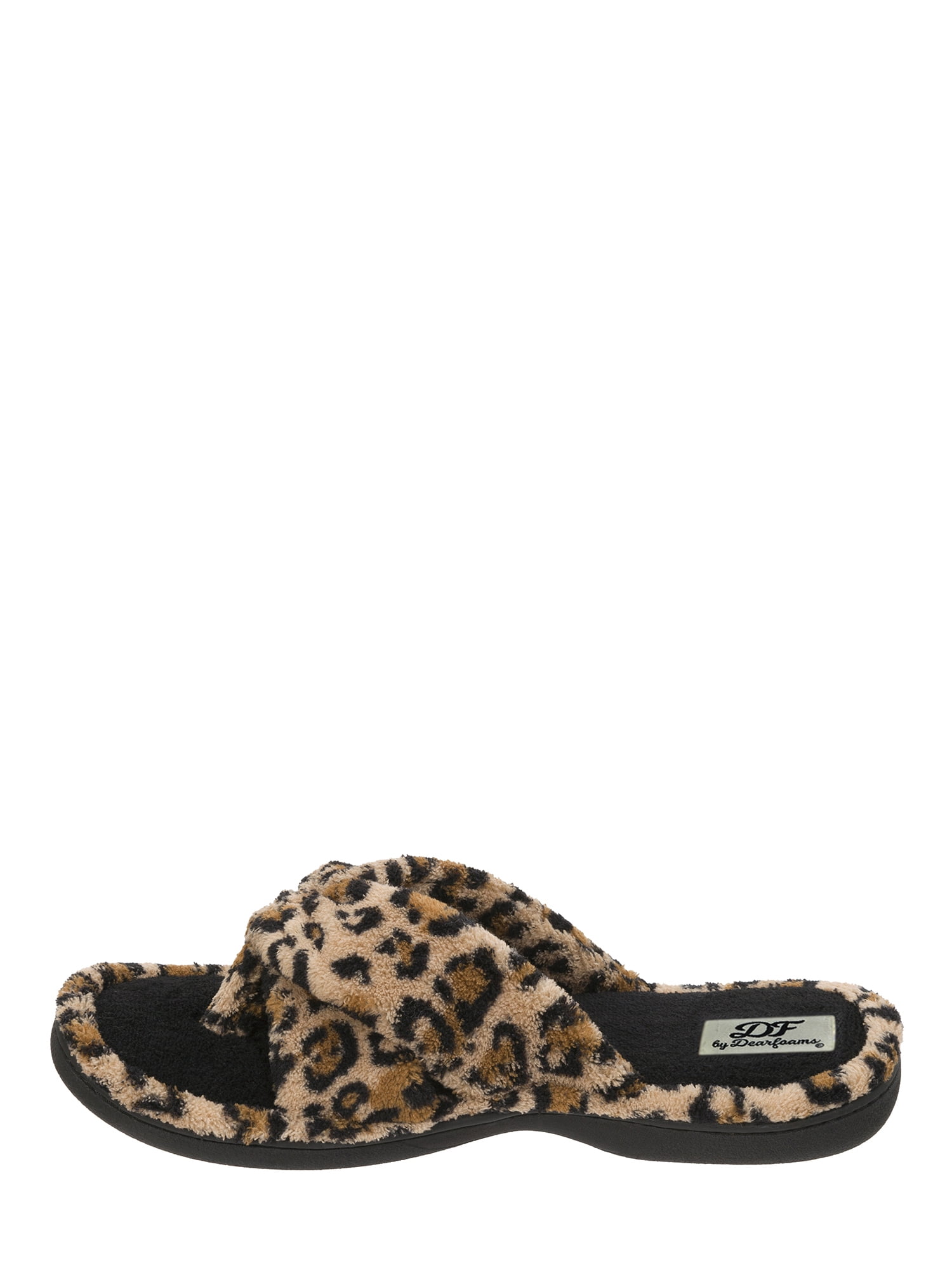 dearfoam leopard thong slippers