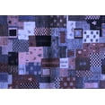 thumbnail image 1 of Ahgly Company Indoor Rectangle Abstract Blue Contemporary Area Rugs, 7' x 9', 1 of 4