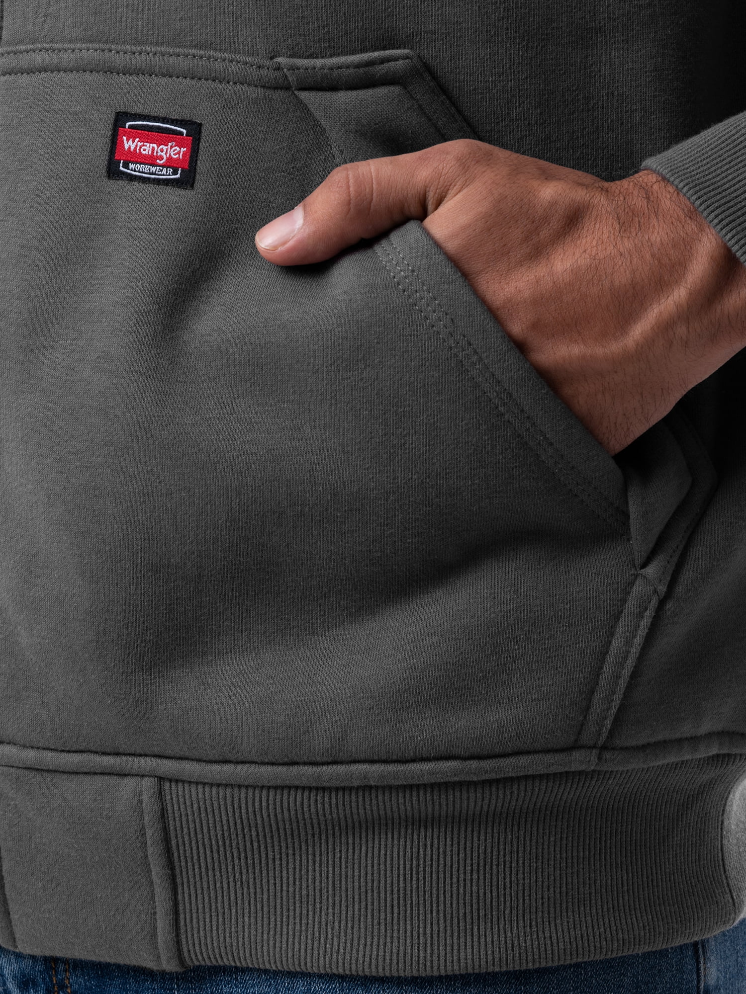 Wrangler Workwear Men's & Big Men's Full Zip Sherpa Lined Hooded Sweatshirt, Sizes S-5XL