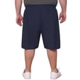 thumbnail image 3 of INSPIRE CHIC Men's Big & Tall Zipper Pockets Above Knee Drawstring Waist Sport Short Pants 4XL Navy Blue, 3 of 5