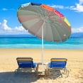 thumbnail image 2 of Yescom 7 ft Metal Rainbow Beach Patio Umbrella 16 Rib Tilt Market Umbrella, 2 of 10