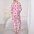 thumbnail image 6 of Goofa Strawberry And Heart Printed Women’s 2 Piece Pajama Set Super,Pajamas Women's Long Sleeve Sleepwear Soft Button Down Loungewear Pjs Lounge Set Nightwear-Large, 6 of 9