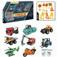 thumbnail image 2 of 1 Set Diecast Toy Car Strong Fine Workmanship Alloy 1/64 Scale Realistic Construction Trucks Model for Boys, 2 of 10