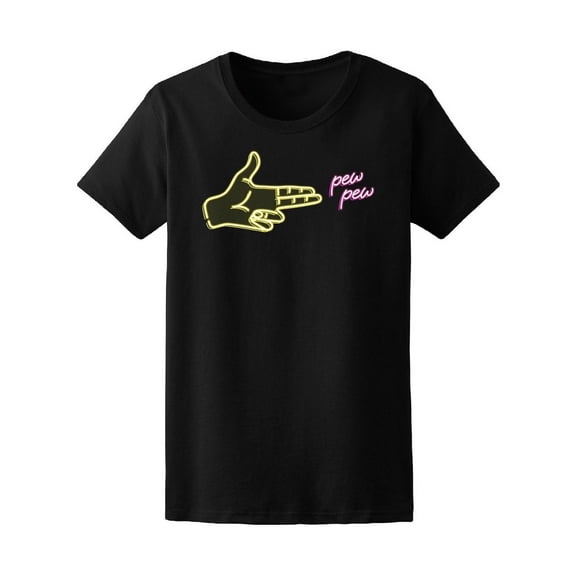Shooting Hand Pew Pew Tee Women's -Image by Shutterstock