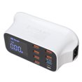 thumbnail image 2 of Estación de carga USB, concentrador de carga de 8 puertos, 40 W, USB 3.0, tipo C, pantalla LED, protección de circuito para teléfonos, tabletas, enchufe estadounidense de 100 a 240 V, 2 of 12