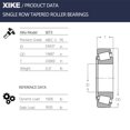 thumbnail image 2 of XiKe 2 Set Roulements de Roue SET3 - M12649/M12610 - ID 0.8437 "x OD 1.9687", Coniques Roulements à Rouleaux Tasse et Cône, S'Adapte, 2 of 5