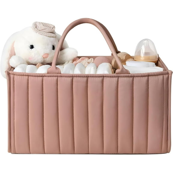 OUNONA Baby Diaper Bag for Newborns, Cotton Material, Color, Simple Design, 1 Pack, Spacious and