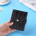 thumbnail image 3 of Bolsa Mini monedero con múltiples ranuras para tarjetas de piel de cocodrilo (negro) JShteea Para Estrenar, 3 of 5
