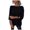 F139-Black, variant on Womens Fashion Sweaters Women's Oversized Sweaters 3/4 Sleeve Round Neck Cable Knit Pullover Casual Versatile Basic Tops Casual Dress Sweaters