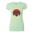 thumbnail image 2 of Wild Bobby, Life is Better with My Daschund Cute, Dog Lover, Women Slim Fit Junior Tee, Mint, XX-Large, 2 of 4