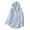 Blue, variant on Women's Sun Protection Jacket Hoodie with UPF 50+ Lightweight Full Zip Long Sleeve UV Shirt for Outdoor Blue XL