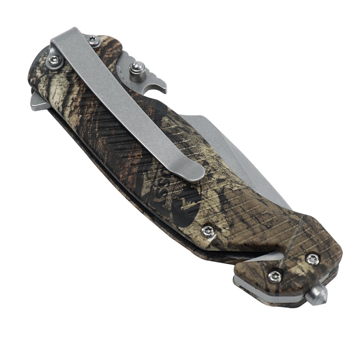 Ozark Trail 4.5 inch Folders for Camping Brown Liner Lock Stainless Steel Pocket Knife for Outdoors