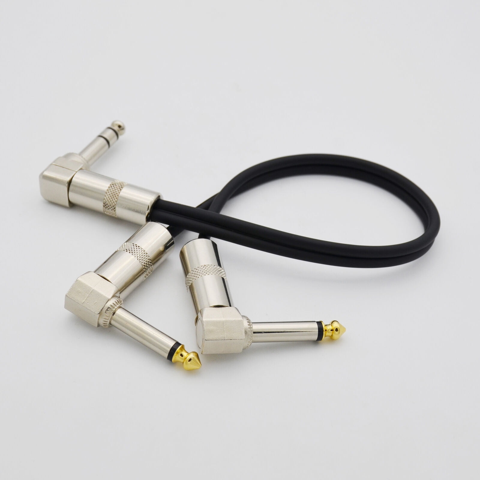 2,Y Audio cable cord Right Angle DUAL 6.35mm MONO male to 1/4 90°Right TRS Plug
