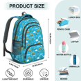thumbnail image 5 of Excavator and Tree Blue Pattern Cute School Backpack Bag with Padded Back and Adjustable Shoulder Straps 16.9 X 12.6 X 5.9 Inches, 5 of 5