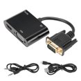thumbnail image 2 of Adaptador Vga VGA A Convertidor De Potencia 3 En 1 Pantallas De Proyector De TV Con Audio Para Computadora Portátil Negro, 2 of 7