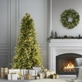 thumbnail image 4 of National Tree Company 6.5 ft Pre-Lit Tiffany Fir Slim Artificial Christmas Tree, 500 Clear Lights, 1,462 Tips, Includes Stand, Green, 4 of 9