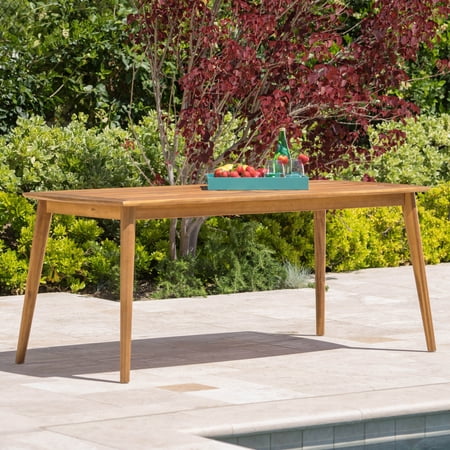 Patio Table Outdoor Dining Table with Acacia Wood Frame Teak Teak Outdoor Dining Table Acacia Wood Folding Camping Table Garden & Outdoor & Patio Furniture Outdoor Tables