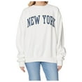 thumbnail image 2 of Women's Casual Sweatshirt Long Sleeved Letter Printed Tops Crew Neck Lightweight Pullovers Trendy 2025, 2 of 4