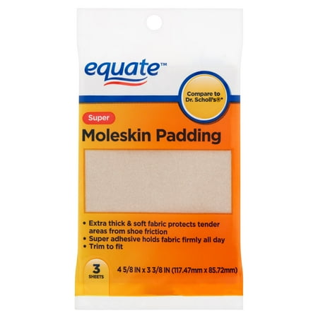 Vintage Moleskin - (4 Pack) Equate Super Moleskin Padding Sheets, 3 Ct