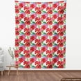 thumbnail image 4 of Ambesonne Floral Fabric by the Yard Upholstery, Colorful Flower Garden Poppy, 3 Yards, Vermilion Green Pink, 4 of 5