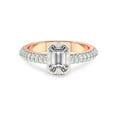 thumbnail image 3 of 2 Carat IGI Certified Emerald Shape Lab Grown Diamond Engagement Ring | 14K Rose Gold | Eloa Secret Halo Lab Diamond Ring | FG-VS1-VS2 Quality Friendly Diamonds, 3 of 5