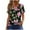 Green, variant on MaFYtyTPR Summer Tops for Women New Short Sleeve Plus Size Square Neck Pleat Printed T-Shirts Orange L