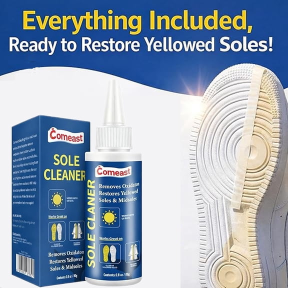 Sole Bright for Shoe Sole Cleaner, Sneaker Sole Restorer that Cleans Yellow Soles, Sole Sauce, Icy Sole Bottoms, Sneaker Sole Sauce Sneaker Sole Restorer, Shoe Sneakers Sole Cleaner, Whitener-2.8oz