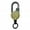 Khaki, variant on Retractable Carabiner Keychain Retractable Keychain with Compass Steel Wire Carabiner Badge Reel Holder Clip Key Ring Heavy Duty Outdoor Camping