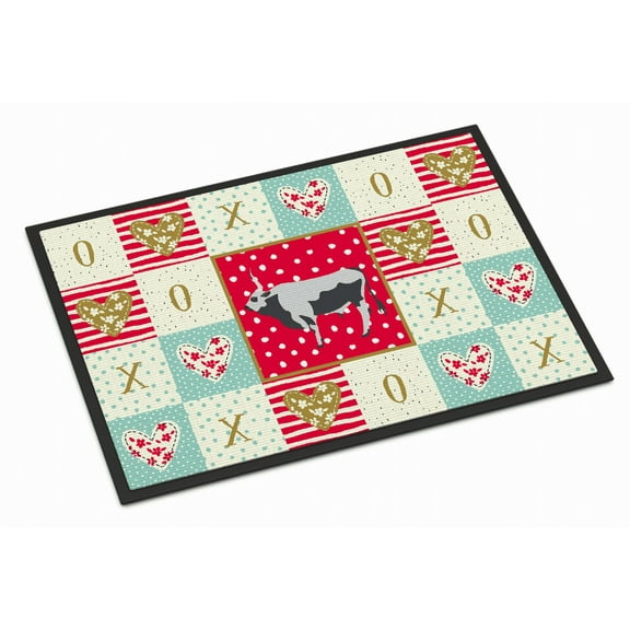 Hungarian Grey Steppe Cow Love Door Mat